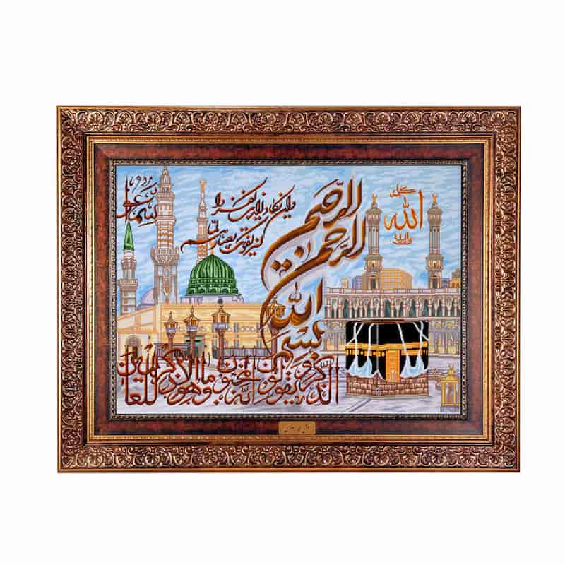 تصویر 1 از تابلو فرش وان یکاد ماشینی با نقش ماندگار اسلامی